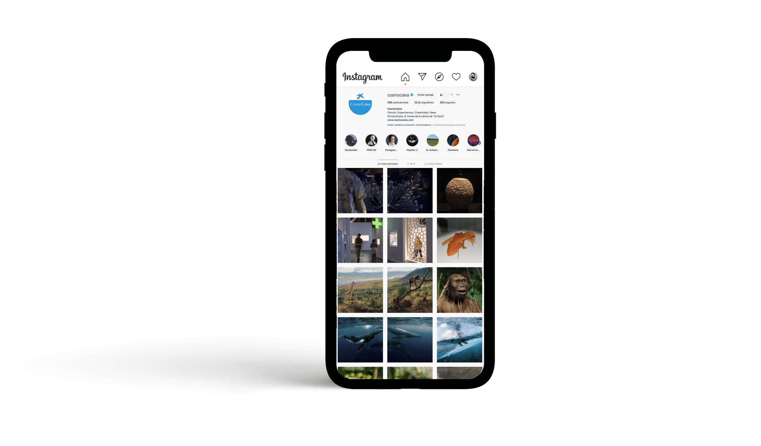 Estrategia de Instagram de CosmoCaixa