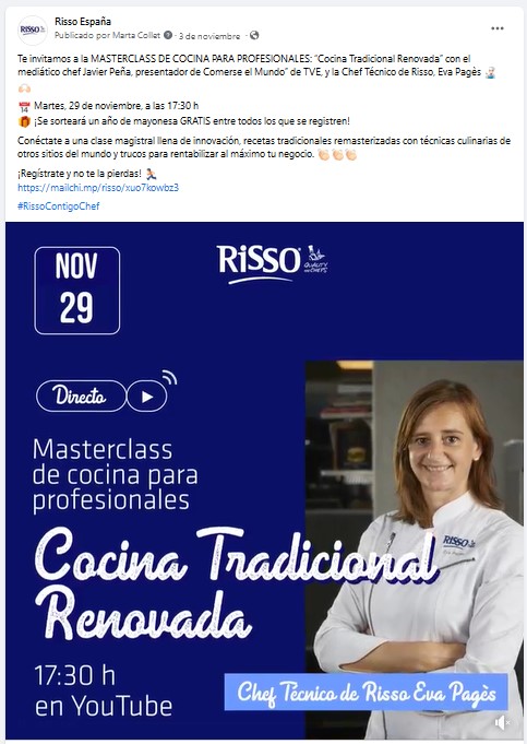Masterclass de cocina Risso