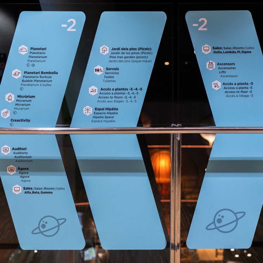 Creatividad - Diseño señalética para Cosmocaixa